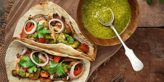 Mushroom Tacos with Red Cabbage Slaw