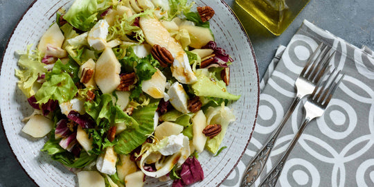 Chicken Pear Salad with Cherry and Candied Walnuts