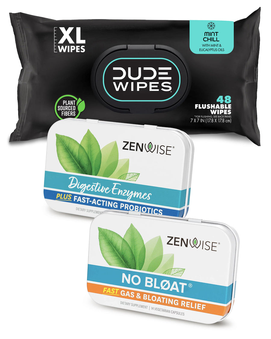 Digestive Enzymes PLUS + NO BLØAT® + Dude Wipes®